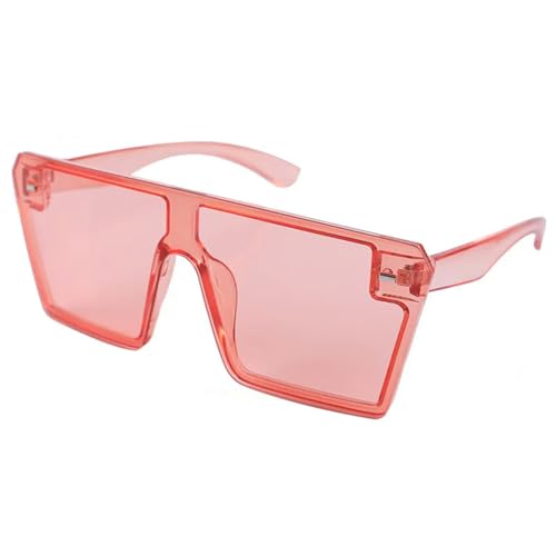 Dazzling Mercury Damen Sonnenbrille Retro Square Einteilige Midine Brille UV 400 Protection-5233-pink pink von MPOWRX