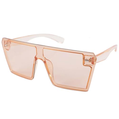 Dazzling Mercury Damen Sonnenbrille Retro Square Einteilige Midine Brille UV 400 Schutz-5233-braun braun von MPOWRX