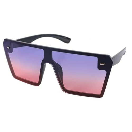 Dazzling Mercury Damen Sonnenbrille Retro Square Einteilige Midine Brille UV 400 Schutz - Schwarz lila rosa von MPOWRX