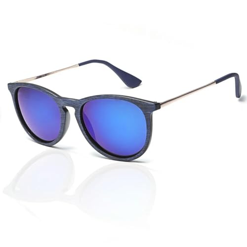 MPOWRX Brille Herren Und Frauen Sonnenbrille mit Rand Anti-UV 400 Brille-4711-Dunkelblau von MPOWRX