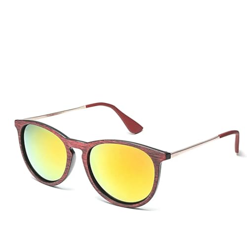 MPOWRX Brille Herren Und Frauen Sonnenbrille mit Rand Anti-UV 400 Brille-4711-Rot von MPOWRX
