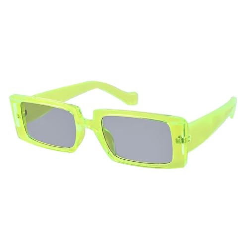 MPOWRX Kleiner quadratischer Rahmen Sonnenbrille Damen Brille UV 400 Schutz-5230-Grüngrau von MPOWRX