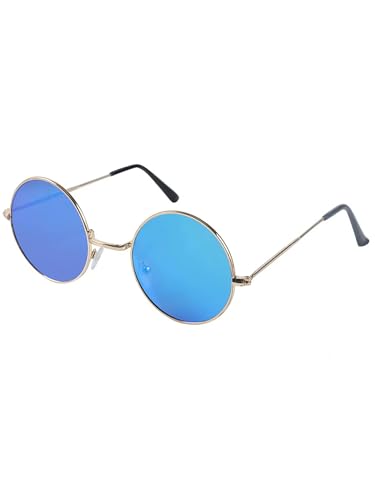 MPOWRX Ocean Sonnenbrille mit rundem Rahmen Cool für Damen und Herren-Sonnenbrille-1177-blau von MPOWRX