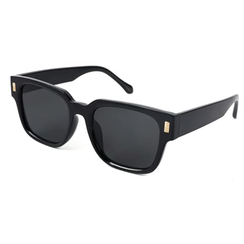 MPOWRX Oversized Square Sonnenbrille UV400 Damen- und Herrenbrille-5235-Schwarz schwarz von MPOWRX