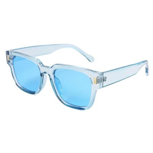 MPOWRX Quadratische Oversize-Sonnenbrille UV400 Damen- und Herrenbrille-5235-Blau blau von MPOWRX