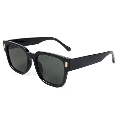 MPOWRX Quadratische Oversize-Sonnenbrille UV400 Damen- und Herrenbrille-5235-Schwarz G15 von MPOWRX