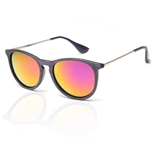 MPOWRX Schutzbrille Herren Und Frauen Sonnenbrille mit Rand Anti-UV 400 Brille-4711-Lila von MPOWRX