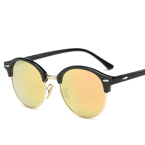 MPOWRX Sonnenbrille Damen Retro Herren Sommer Stil Sonnenbrille-C5Gelb von MPOWRX