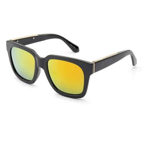 MPOWRX Sonnenbrille für Damen und Herren mit quadratischem Rahmen-96916-Schwarz rot von MPOWRX