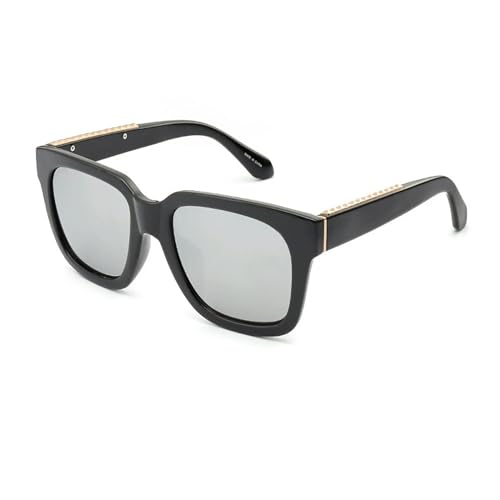 MPOWRX Sonnenbrille für Damen und Herren mit quadratischem Rahmen-96916-Schwarz weiß von MPOWRX