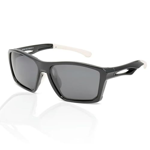 MPOWRX Sport Herren Sonnenbrille Damen Brille Outdoor Fahren UV 400 Schutz-2360-schwarz weiß von MPOWRX