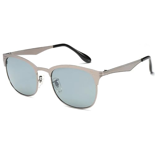 Metall-Sonnenbrille für Männer und Frauen Klassische Sonnenbrille UV400-3538-Grau von MPOWRX
