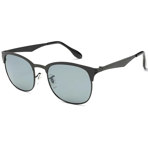 Metall-Sonnenbrille für Männer und Frauen Klassische Sonnenbrille UV400-3538-Schwarz grau von MPOWRX