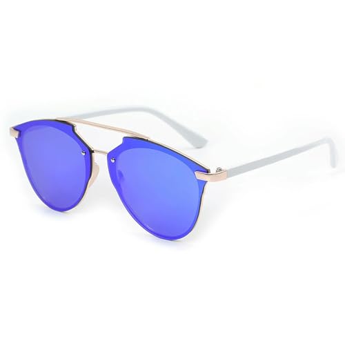 Metall Sonnenbrillen Rahmen Damen Herren Sonnenbrille UV 400 -rap16-Dunkelblau von MPOWRX