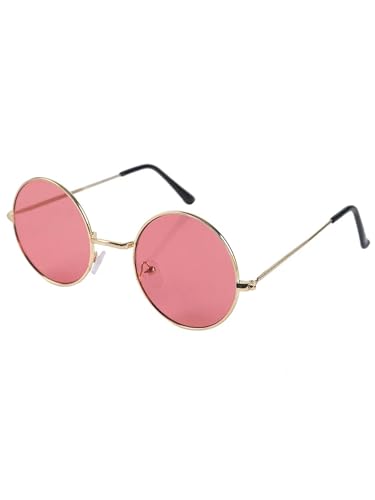 Ocean Sonnenbrille aus Metall mit rundem Rahmen Cool für Männer und Frauen Sonnenbrille-1177-pink von MPOWRX