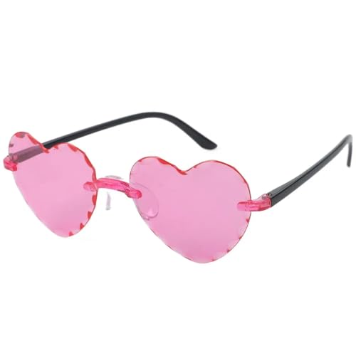 Pfirsichherz Männer und Frauen Stil Paar Niedliche Sonnenbrille UV 400 Schutz-5006-alle rosa von MPOWRX
