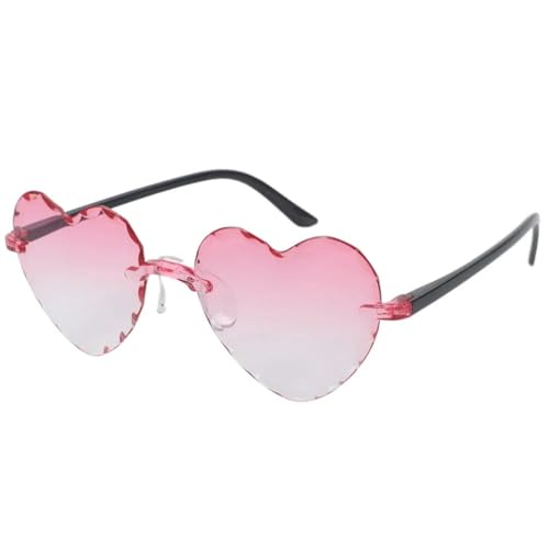 Pfirsichherz Männer und Frauen Stil Paar Niedliche Sonnenbrille UV 400 Schutz-5006-rosa von MPOWRX