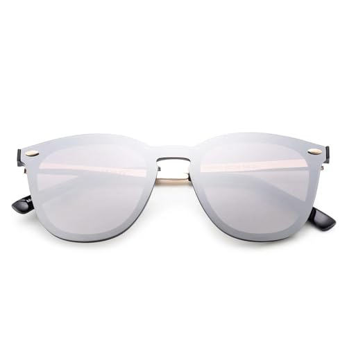 Randlose verspiegelte Sonnenbrille reflektierende Sonnenbrille für Damen Männer UV400-c1-Andere von MPOWRX