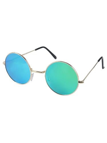 Rundrahmen Metall Ocean Sonnenbrille Cool für Damen und Herren Sonnenbrille-1177-grün von MPOWRX