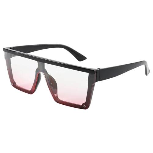 Sonnenbrille für Männer und Frauen Großer Rahmen Einzigartiges Design Dekorativer UV 400 Schutz-8238-Hellrosa von MPOWRX
