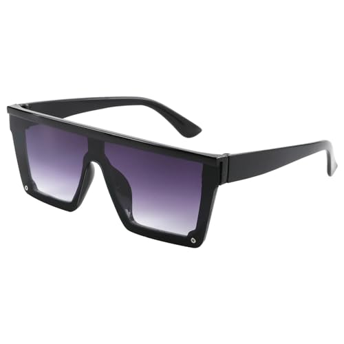 Sonnenbrille für Männer und Frauen Großer Rahmen Einzigartiges Design Dekorativer UV-400-Schutz-8238-Schwarz Modena von MPOWRX