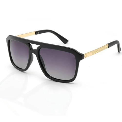 Sonnenbrille für Männer und Frauen Outdoor Fahrspiegel Farbfolie UV 400 Schutz-F19-Schwarzgrau von MPOWRX