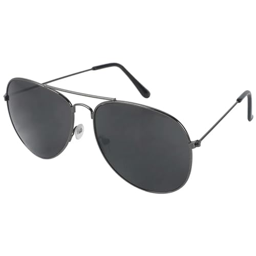 Sonnenbrille für Männer und Frauen Pilotenmetall Ovale Brille Reise Radfahren Outdoor Anti-UV 400-3026-grau grau von MPOWRX