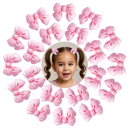Mini-Haarklammern für Babys, Mädchen, 20 Farben, 20 Farben, 40 Stück (Schleife 20 Stück) von MPRVAKYF