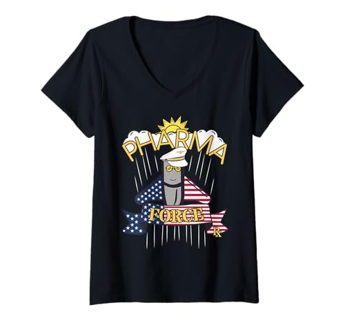 Damen Apotheke Apotheker Pharma Force PTA PKA T-Shirt mit V-Ausschnitt Damen Apotheke Apotheker Pharma Force PTA PKA T-Shirt mit V-Ausschnitt von MPSX Design - Pharmacy