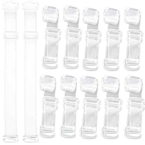 BH Träger Durchsichtig, BH Transparente Träger, Einstellbar Unsichtbar BH-Träger, Verstellbare BH Schultergurte mit 6 Paar 10mm 12mm, BH Transparente Träger Geeignet für trägerlose Damen-BHS von MPXEAVG