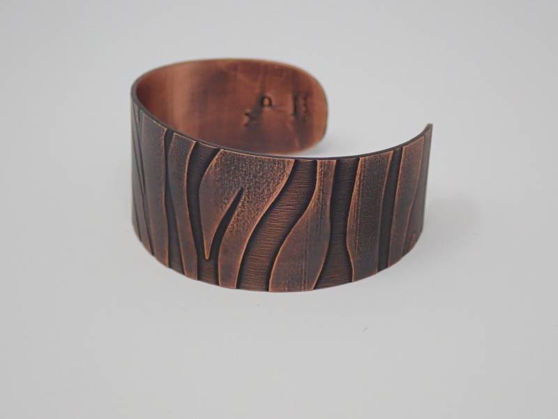 1" Zebra Gemusterte Kupfer Manschette Armband von MPmodels