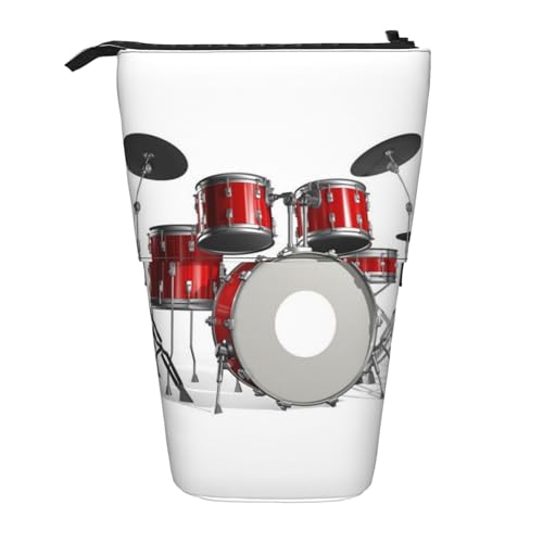 MQGMZ Cool Drum Set Print Bleistift Teleskop Fall Multifunktionale Schreibwaren Aufbewahrungstasche Büro und Kosmetik von MQGMZ