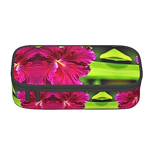 MQGMZ Hibiskus Blume Druck Reißverschluss Große Kapazität Bürobedarf Bleistift Fall Unisex für Organizer Stift Box Beutel von MQGMZ