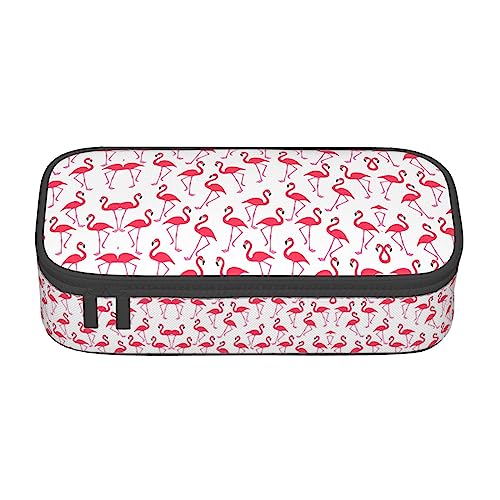 MQGMZ Rosa Flamingo Muster Druck Reißverschluss Große Kapazität Bürobedarf Bleistift Fall Unisex für Organizer Stift Box Beutel von MQGMZ