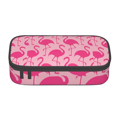 MQGMZ Rosa Flamingo Print Reißverschluss Große Kapazität Bürobedarf Bleistift Fall Unisex für Organizer Stift Box Beutel von MQGMZ