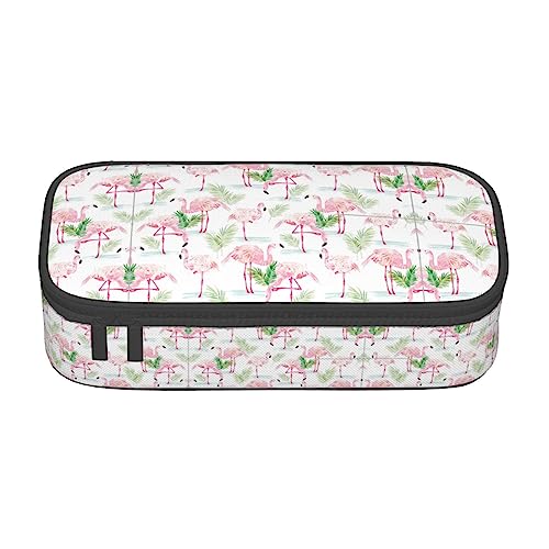 MQGMZ Rosa Flamingos Drucken Reißverschluss Große Kapazität Bürobedarf Bleistift Fall Unisex für Organizer Stift Box Beutel von MQGMZ