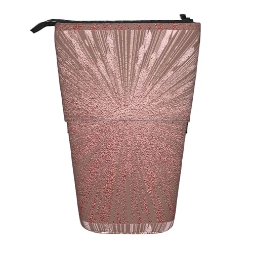 MQGMZ Rose Gold Pink Print Stehende Schreibwaren Tasche Fall Große Bleistift Tasche Schreibwaren Stift Tasche Für Teenager Mädchen von MQGMZ