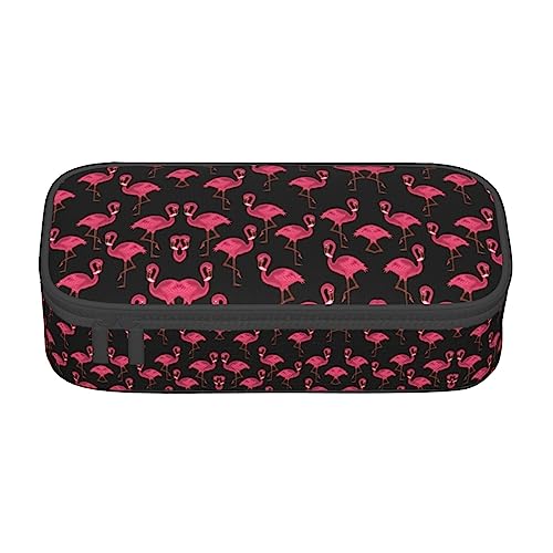 MQGMZ Schöne rosa Flamingos Druck Reißverschluss Große Kapazität Bürobedarf Bleistift Fall Unisex für Organizer Stift Box Beutel von MQGMZ