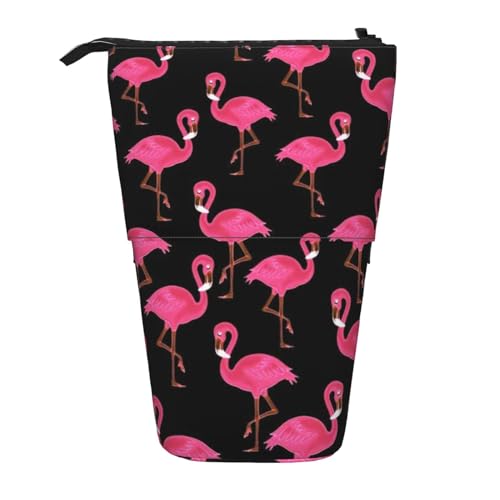 MQGMZ Schöne rosa Flamingos Druck Stehende Schreibwaren Tasche Fall Große Bleistift Tasche Schreibwaren Stift Tasche Für Teenager Mädchen von MQGMZ