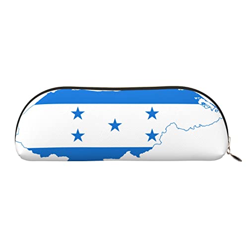 MQGMZ Stifteetui aus Leder mit Honduras-Flagge, tragbar, Reise-Kosmetiktasche, Gadget-Tasche für Teenager, Jungen, Mädchen, gold, Einheitsgröße, Europäischer und amerikanischer Stil von MQGMZ