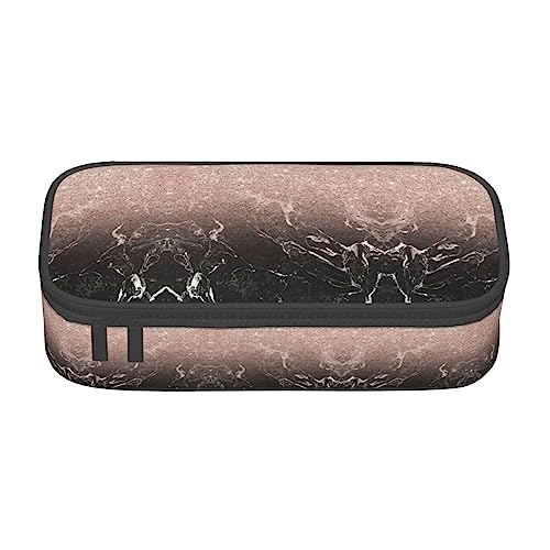 Marmor Farbe Rose Gold Druck Reißverschluss Große Kapazität Bürobedarf Bleistift Fall Unisex für Organizer Stift Box Beutel von MQGMZ