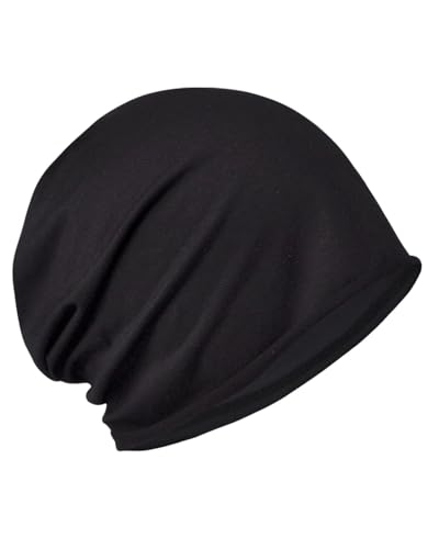 MQLSAERI Sportmütze Herren Damen Beanie Mütze Laufmütze Herren Fahrrad Mütze mit Atmungsaktiv Komfortabel Hohe Elastizität Winddicht für Laufen Skifahren Radfahren Snowboarden Motorradfahren-Schwarz von MQLSAERI