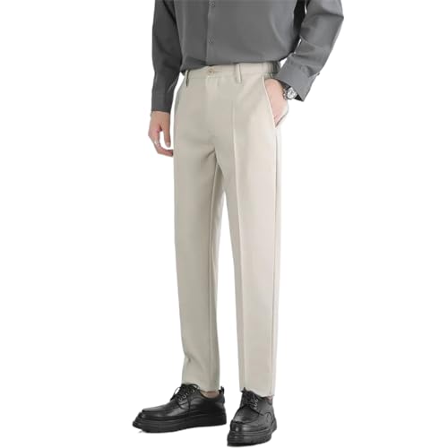 MQMYJSP Herbst Winter Anzug Hosen Männer Dünne Arbeit Elastische Taille Weiche Formale Hose Männlichen Korea Dicke Schwarze Kleidung Khaki 34 von MQMYJSP