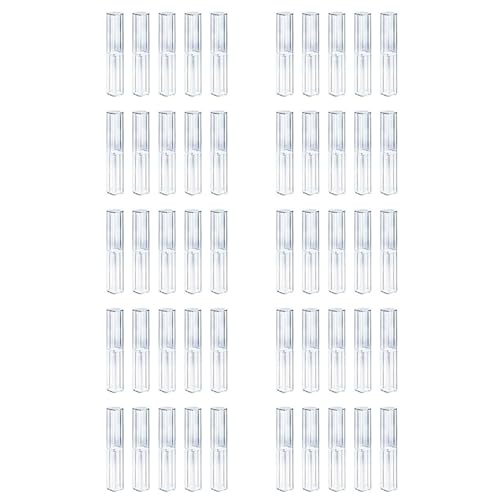 MQODLFP 50-Teiliges Transparentes Acryl-FedermäPpchen, Wiederverwendbare Stift-Geschenkbox, Leere Kunststoff-StiftaufbewahrungsbehäLter, Bleistift-Verpackungsbox-Set von MQODLFP