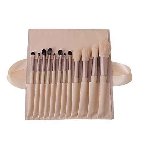 MQPALZKD 12pcs Cream Wind Full Set Soft Hair Eye Shadow Brush Loose Powder Brush Blush Brush Beauty Makeup von MQPALZKD