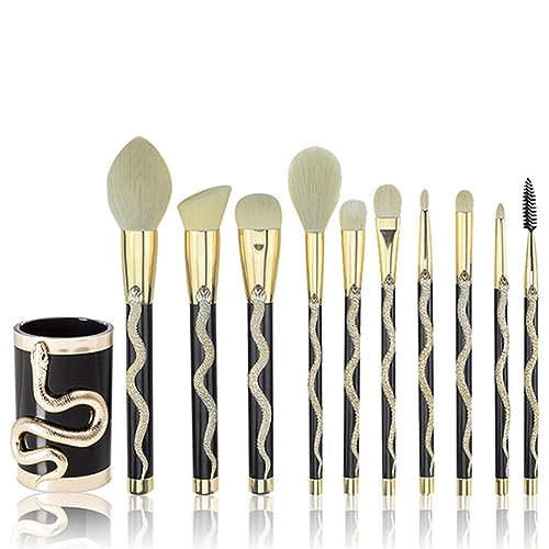 MQPALZKD Dreidimensionales 10-teiliges Make-up-Pinsel-Set, Kunsthaar, Lidschatten, Concealer, Rouge, Puder, Make-up, Beauty-Werkzeug von MQPALZKD