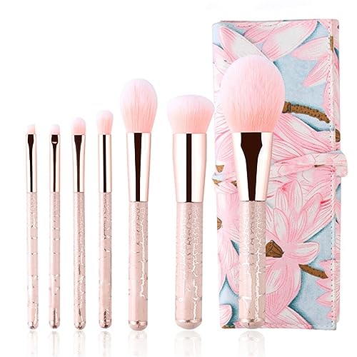 MQPALZKD Make-up-Pinsel-Set, Rotgold, 7-teilig, Beauty-Tools, loser Puderpinsel, Lidschatten-Pinsel, Griff von MQPALZKD
