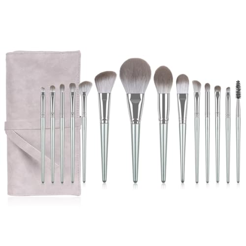 MQPALZKD Makeup brush full set 14 pieces powder eye shadow foundation make-up powder blusher high gloss super soft hair von MQPALZKD