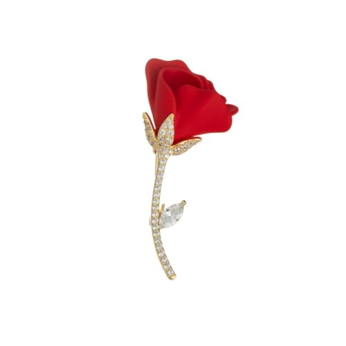 MQPALZKD Redss Rose Broochs Small Crowd Design Personality Corsage Elegant Atmosphere Pin, As shown, Metall, Achate MQPALZKD Redss Rose Broochs Small Crowd Design Personality Corsage Elegant Atmosphere Pin, As shown, Metall, Achate von MQPALZKD