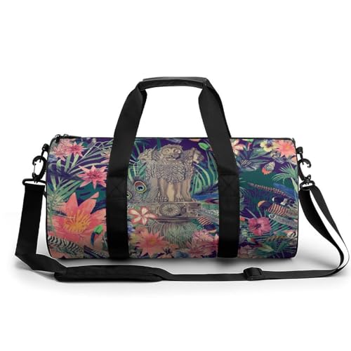Ägyptische Statue Feder Sport Duffel Bag Sporttasche Reisetasche Handgepäck Tasche Schwimmtasche Weekender Bag 45x23x23cm Ägyptische Statue Feder Sport Duffel Bag Sporttasche Reisetasche Handgepäck Tasche Schwimmtasche Weekender Bag 45x23x23cm von MQPYWLH